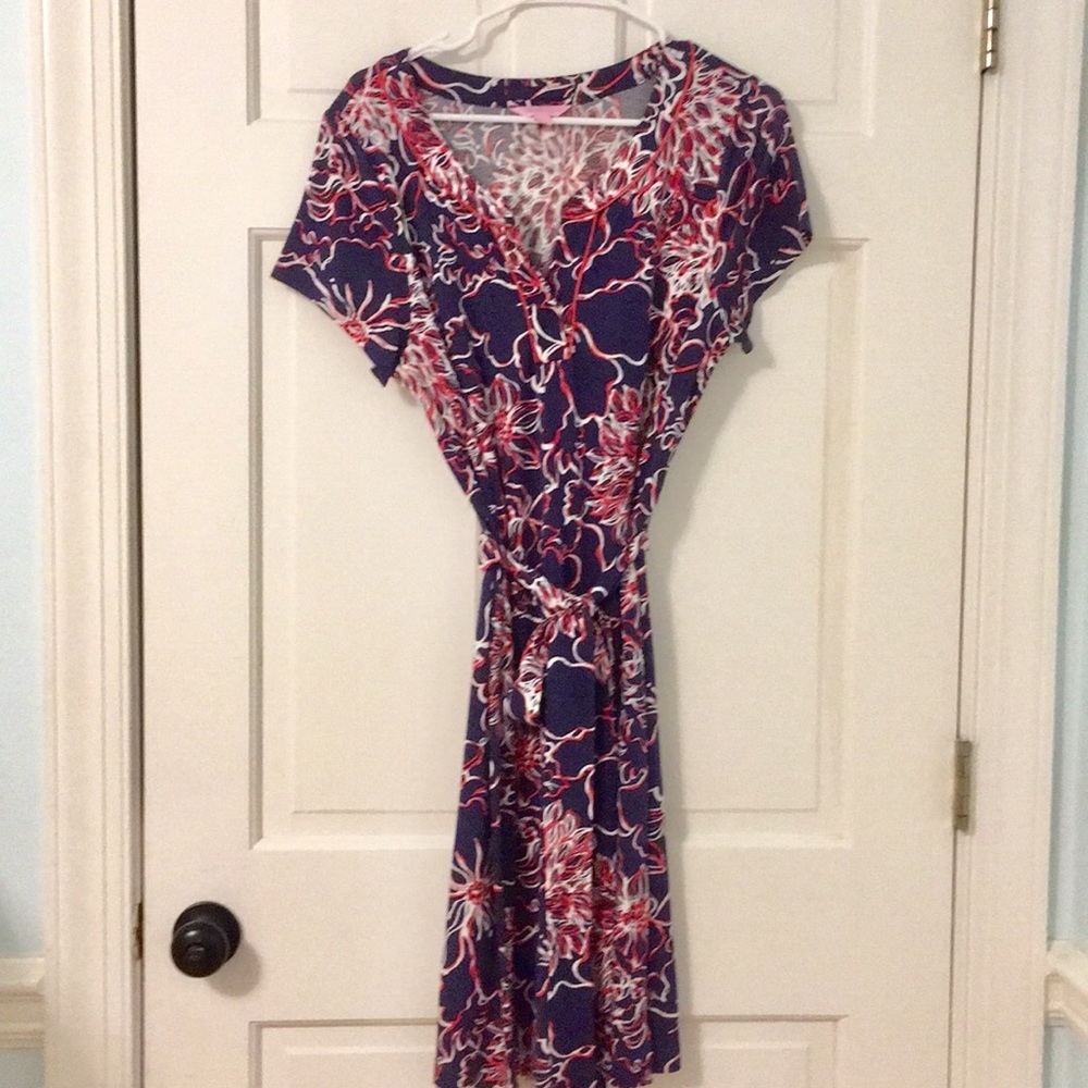Lilly Pulitzer Silk Knit Dress Size Lg.